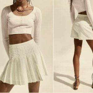 Zara Pleated Plaid Skort